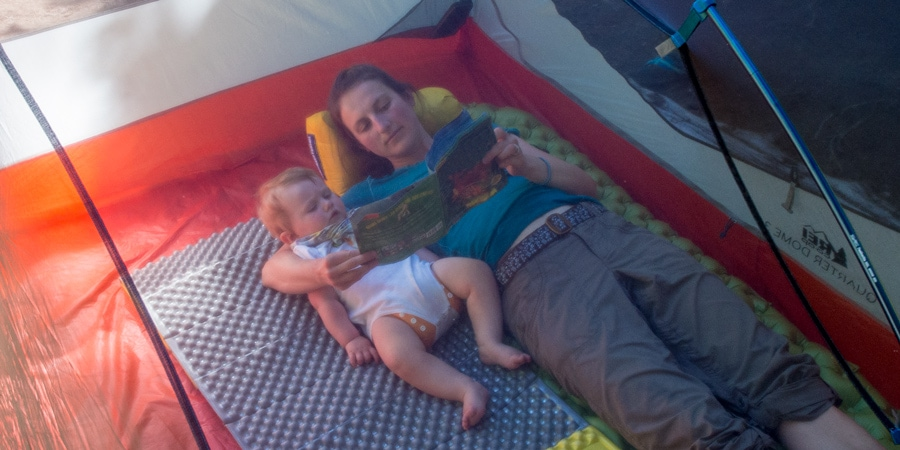 Wie man mit einem Baby campt