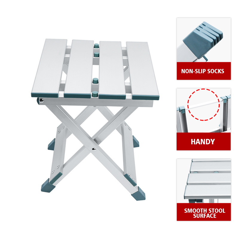 Tragbarer Aluminium-Klapphocker zum Angeln und Camping