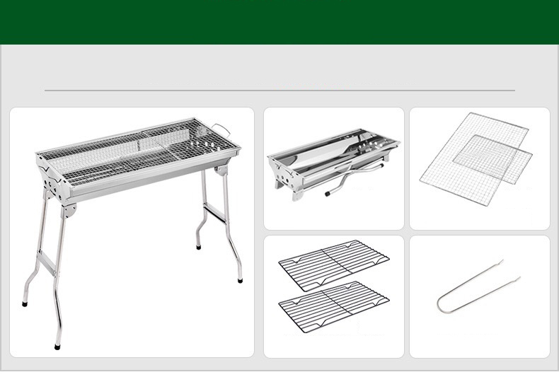 Holzkohlegrill für den Außenbereich für Camping, Picknick und Strand