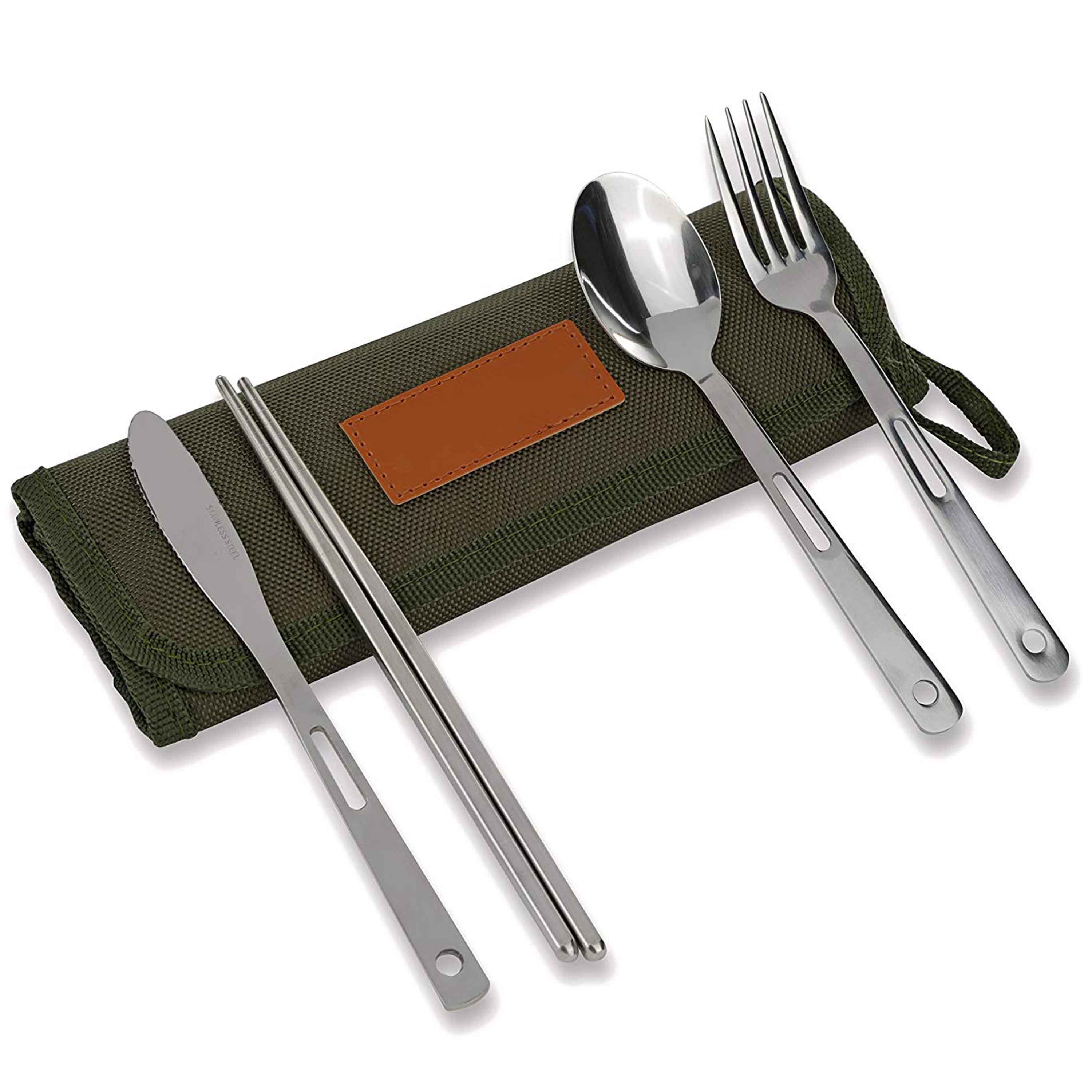 13-teiliges Picknick-Besteckset aus Edelstahl
