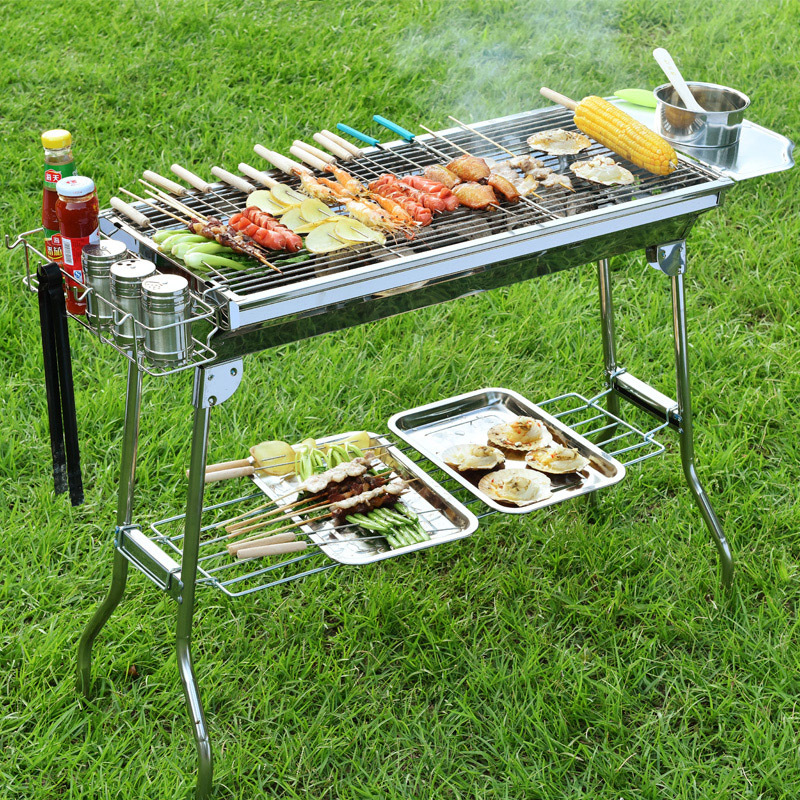 Holzkohlegrill für den Außenbereich für Camping, Picknick und Strand