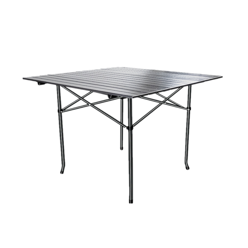 Aufrollbarer Camping-Klapptisch aus Aluminium