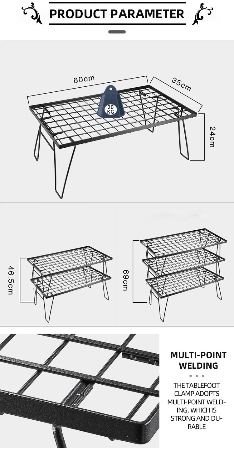 Camping Picknick Klappbarer Netzgittertisch