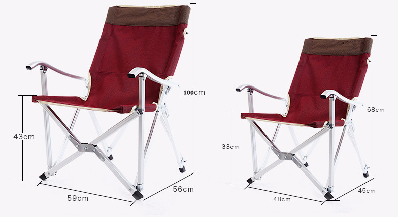 Dachuang Klappstuhl aus Aluminium für Camping, Picknick, Strandangeln