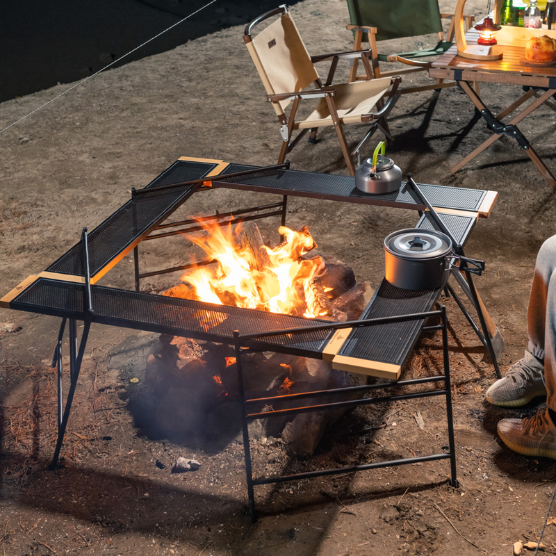 Grillnetztisch für Lagerfeuer im Freien, Kochrost