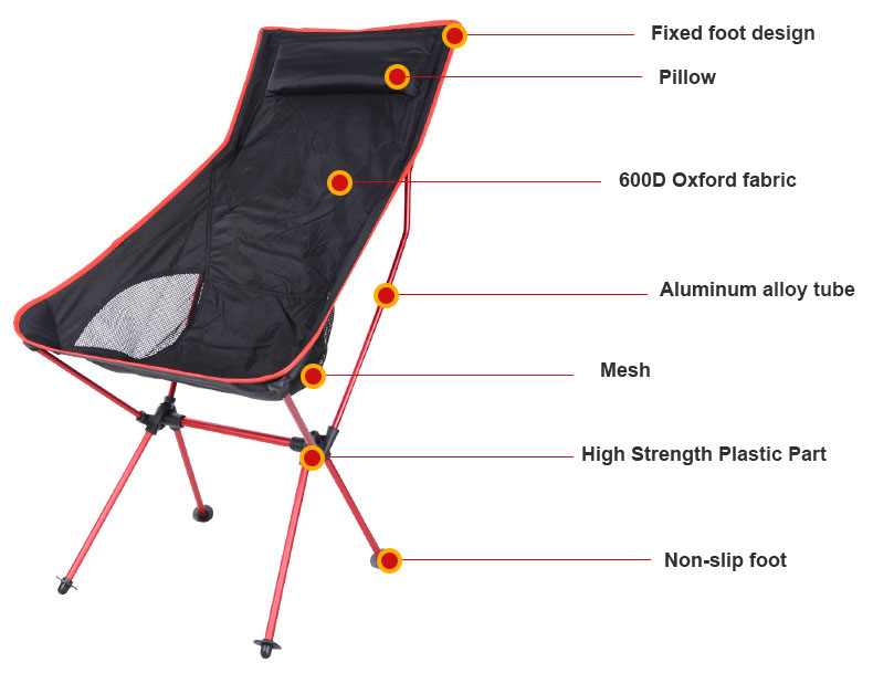 Klappbarer Campingstuhl - Beach Moon Chair
