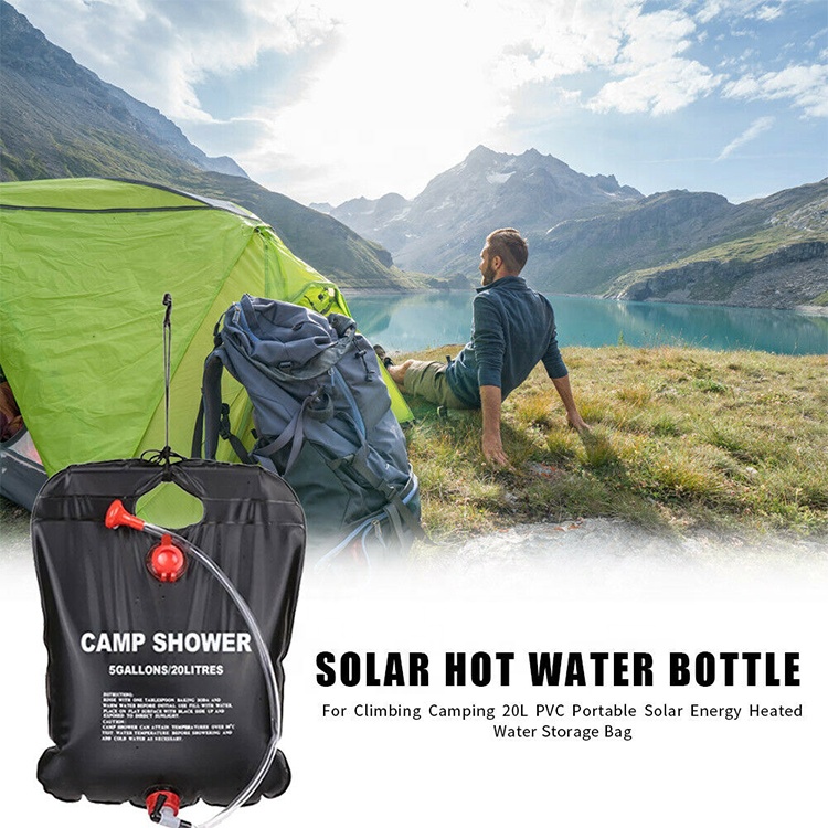 Tragbarer Duschbeutel mit Solarbetrieb, 20 l/25 l