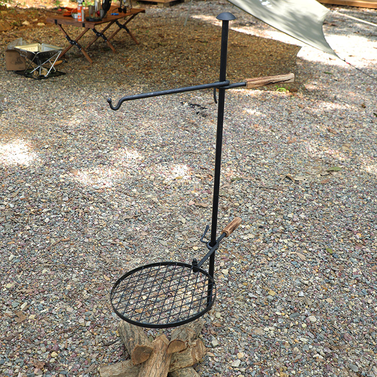 Tragbare, einfache Holzgrills mit Netzgitter