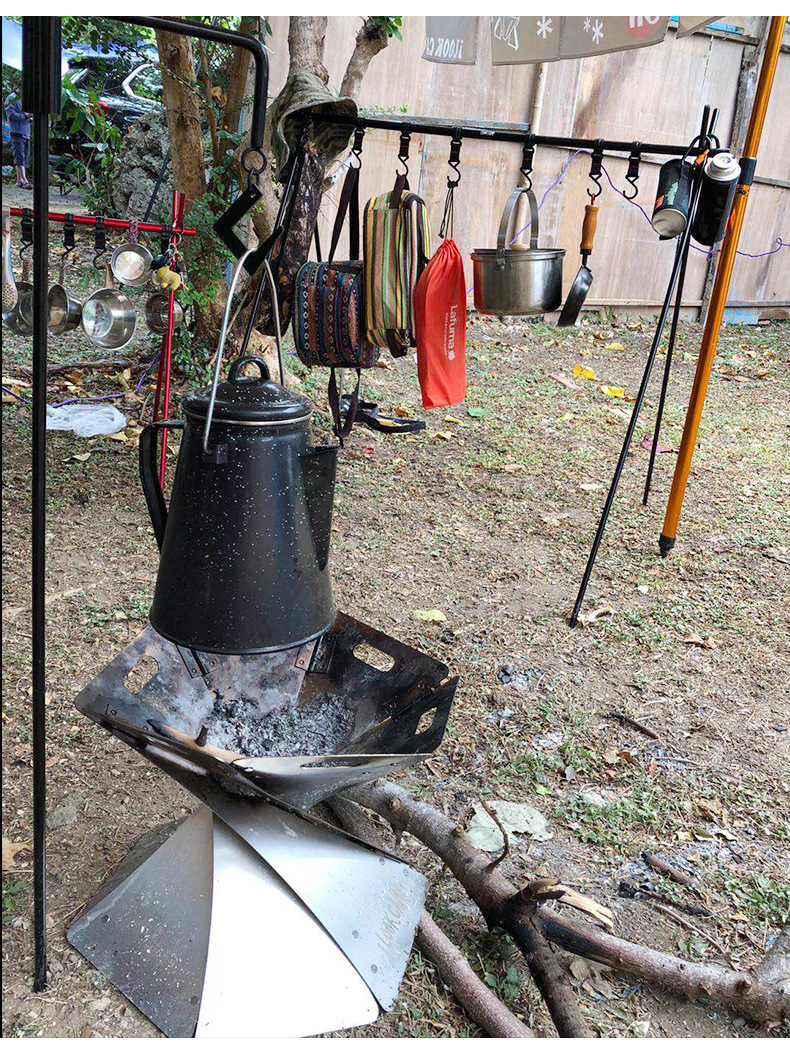 Zusammenklappbarer Camping-Laternenständer und Cooware-Aufhängegestell
