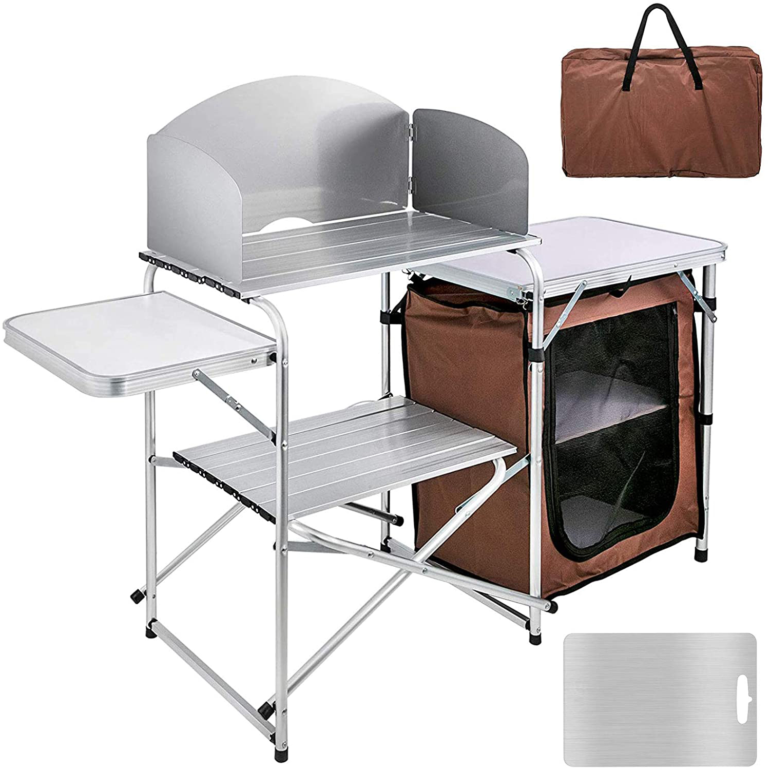 Kochtisch für Outdoor-Camping mit Aufbewahrungs-Organizer