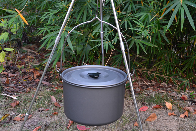 3-teiliges Aluminium-Camping-Kochstativ