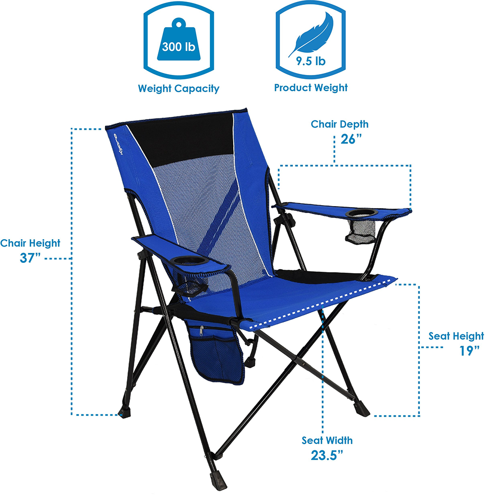 Tragbarer Camping- und Sportstuhl mit Dual Lock