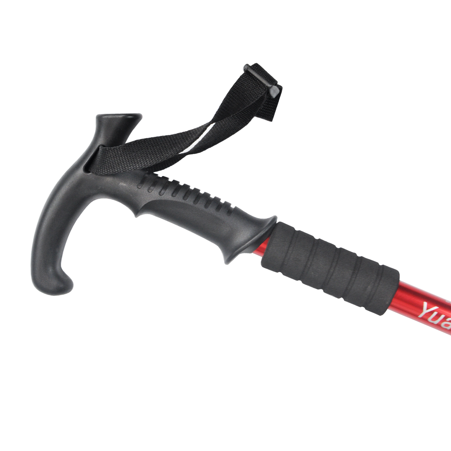 T-Griff Aluminium Gehstock 4-teilig Teleskop