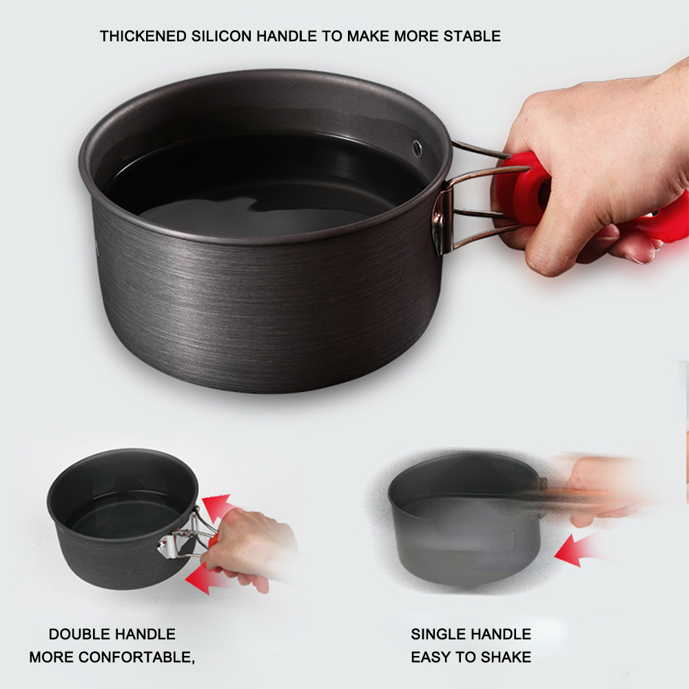 Outdoor-Camping-Aluminium-Kochgeschirr-Set