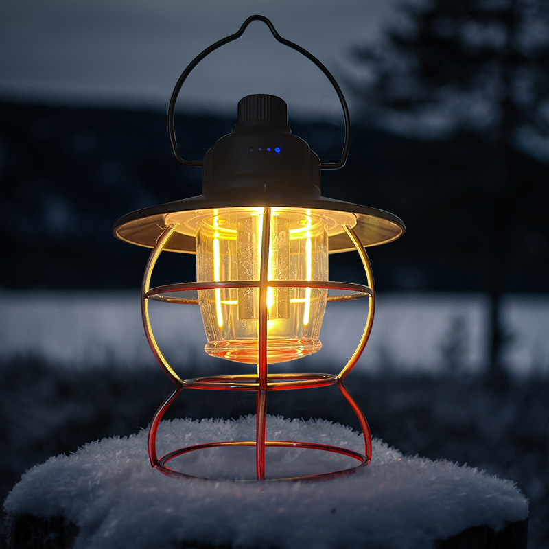 Tragbare Solar-Lade-LED-Campinglaterne für den Außenbereich