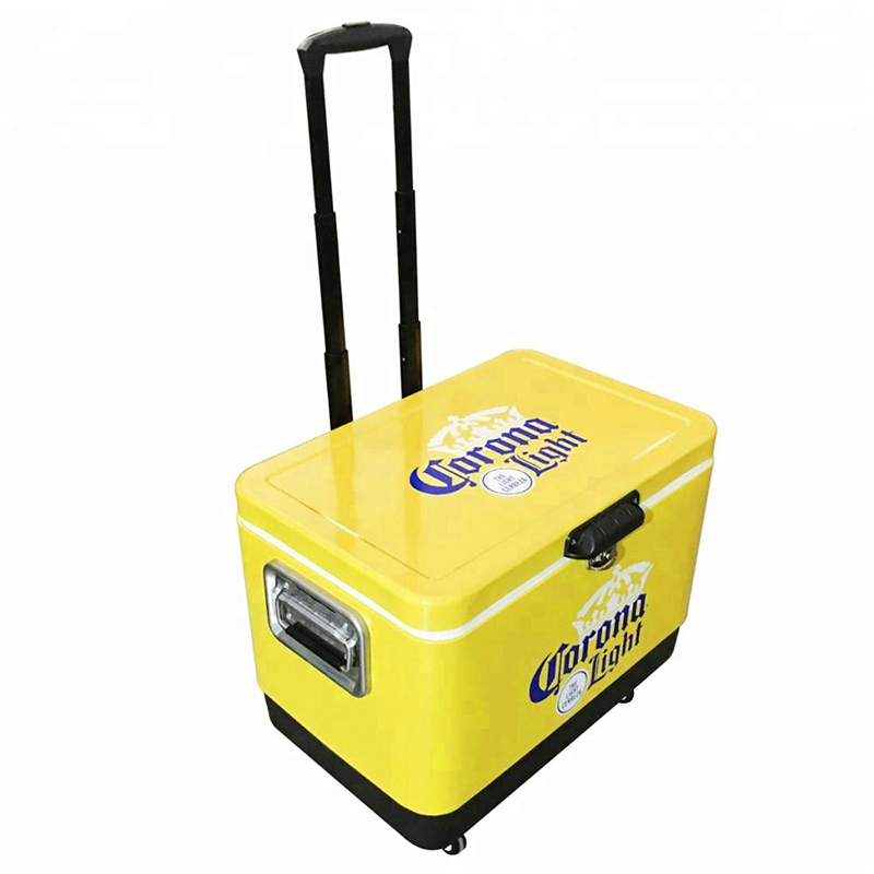 51L/54QT Trolley-Eiskühlbox mit Rädern für Outdoor-Camping-Angeln