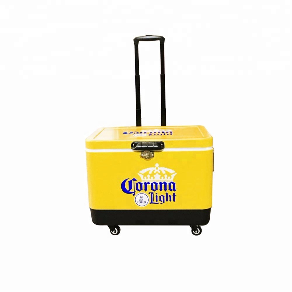 51L/54QT Trolley-Eiskühlbox mit Rädern für Outdoor-Camping-Angeln