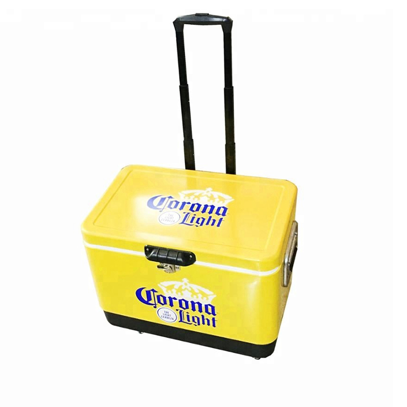 51L/54QT Trolley-Eiskühlbox mit Rädern für Outdoor-Camping-Angeln
