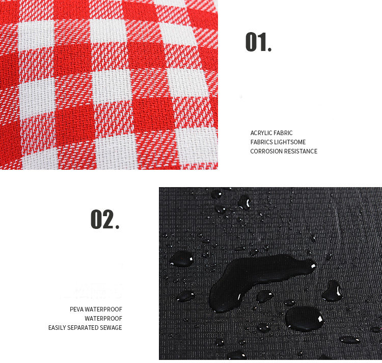 Extragroße Picknickunterlage in Gingham-Optik, mehrere Farben