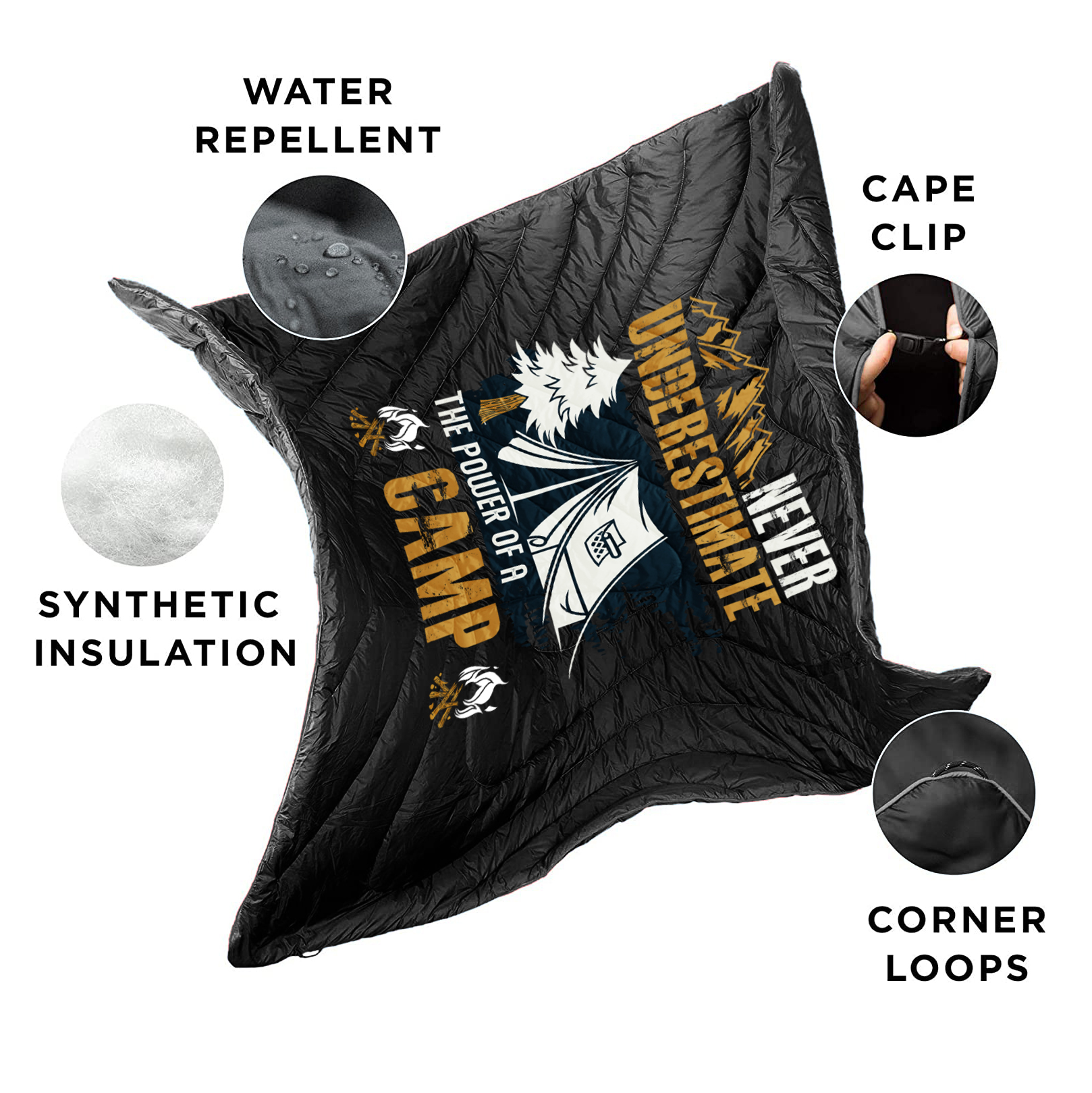 Warme Outdoor-Campingdecke für unterwegs – Wandern, Angeln und Jagen