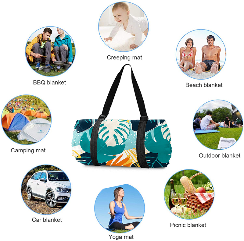 3-lagige Outdoor-Camping-Picknickmatte, wasserdicht, kratzfest, leicht zu reinigen
