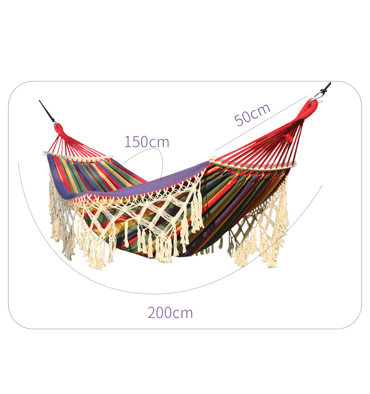Outdoor Indoor Fringe Hängematten Camping Schaukel Hängematten mit Quasten
