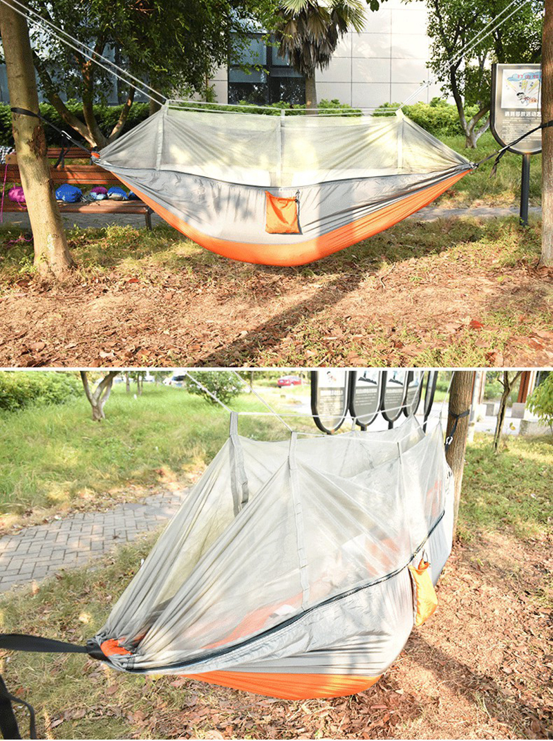 Klappbare Camping-Hängematte für den Außenbereich mit Moskitonetz
