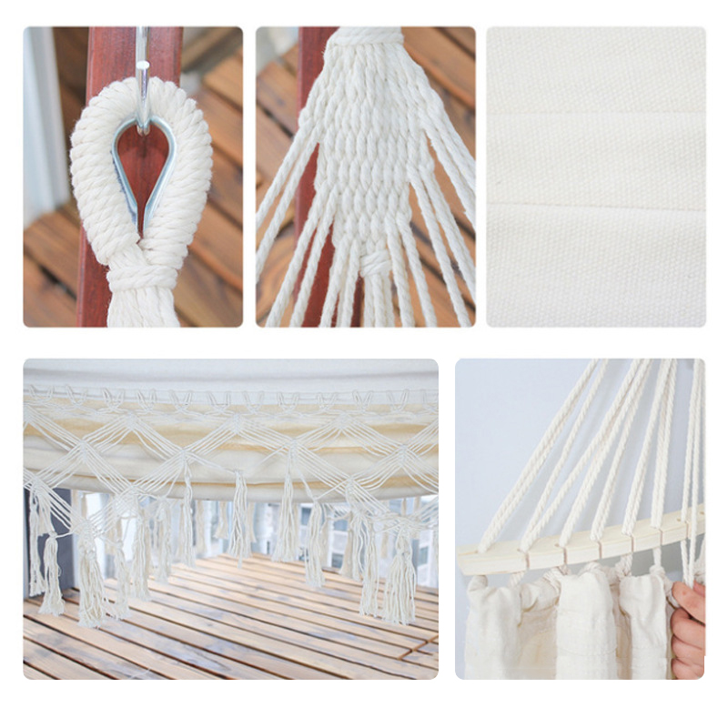 Outdoor Indoor Fringe Hängematten Camping Schaukel Hängematten mit Quasten
