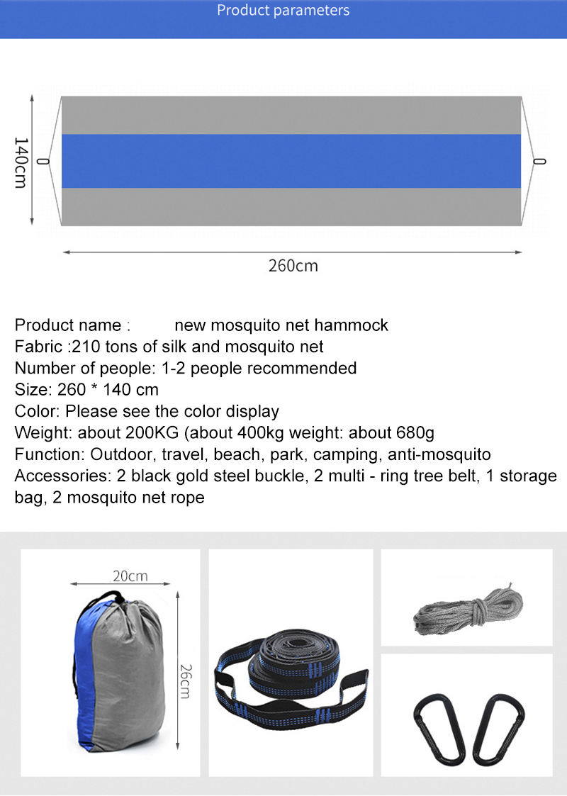 Outdoor Moskitonetz und Regen Fliegen Baldachin Set - Swing Camping Hängematte