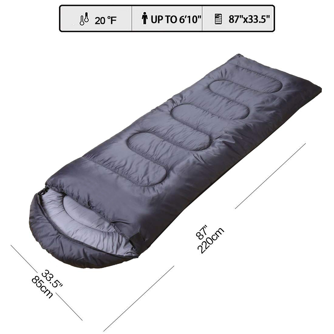 0.7–4 kg wasserdichte Baumwollschlafsäcke für Camping und Rucksackreisen