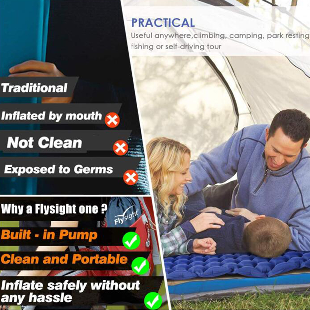 Outdoor Camping Schlafen Luftmatratze Bett mit Kissen