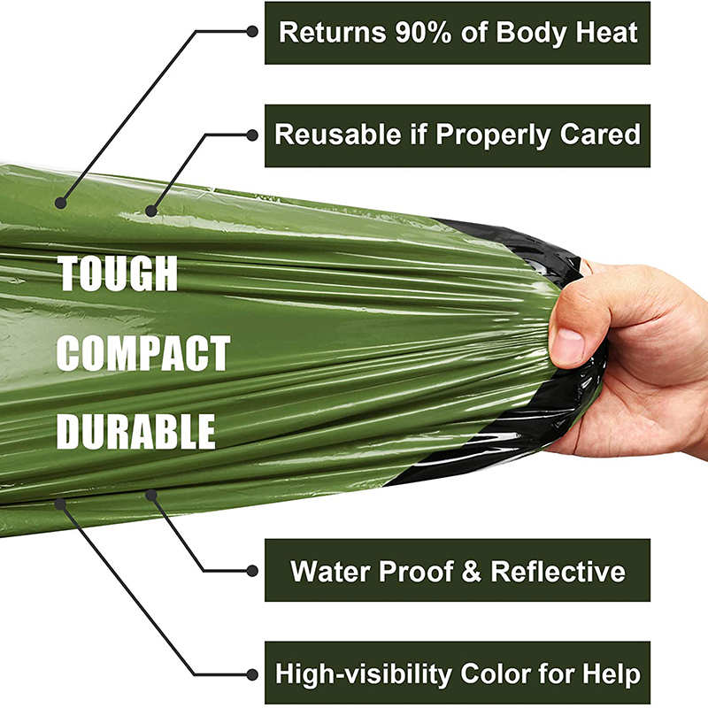 Outdoor-Schlafsack und Mylar-Decken Survival-Paket