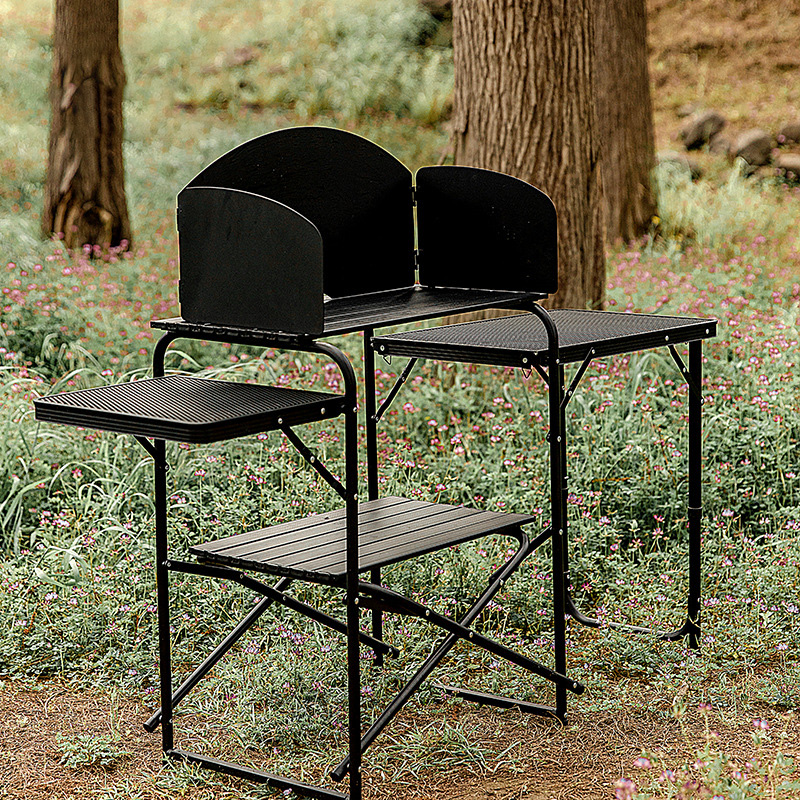 Outdoor-Camping-Küchenstation, klappbarer Kochtisch für Grillabende, Partys und Picknicks