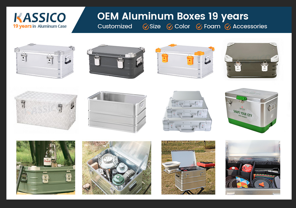 Aluminium-Campingboxen und -Behälter für Outdoor-Autoreisen