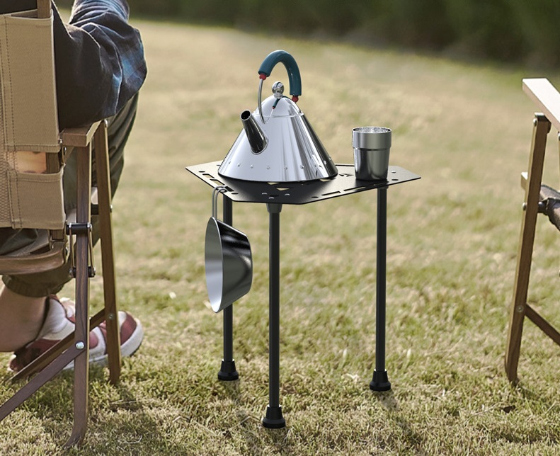 Tragbarer DIY-Spleiß-Camping-Klapptisch mit seitlichem Aufhängeloch