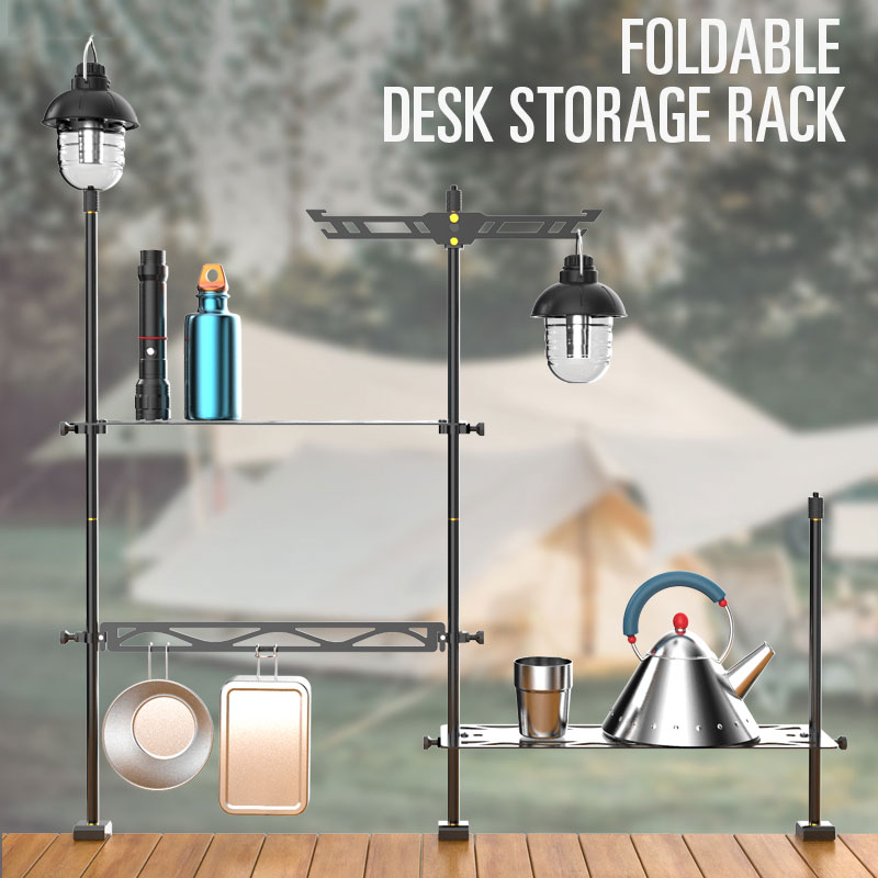 Outdoor Camping Picknick Klapp Desktop Rack Mit Hängen und Lagerung