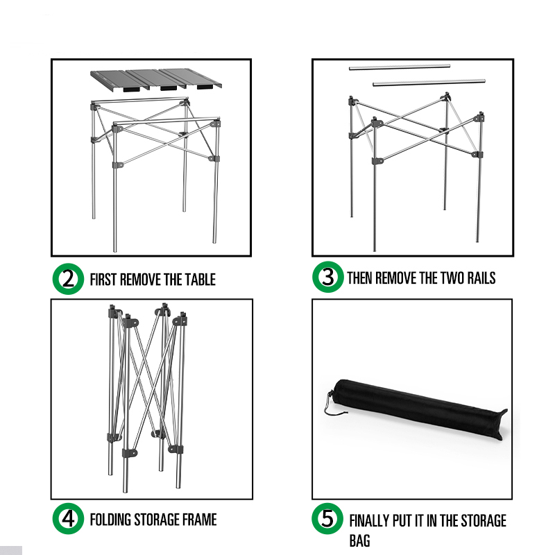 Klappbarer Campingtisch aus Aluminium