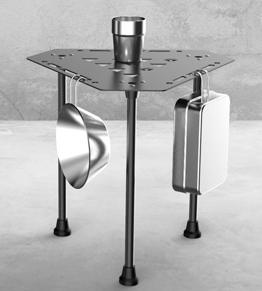 Tragbarer DIY-Spleiß-Camping-Klapptisch mit seitlichem Aufhängeloch
