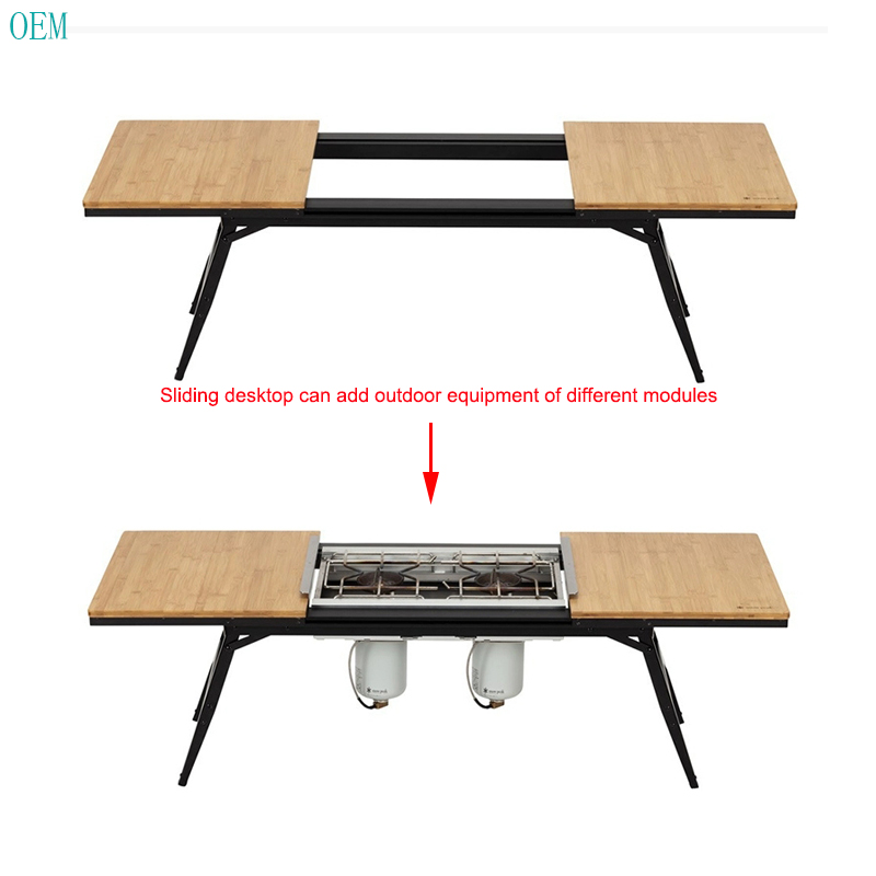 Outdoor IGT Klappbarer Campingtisch mit Picknickkocher