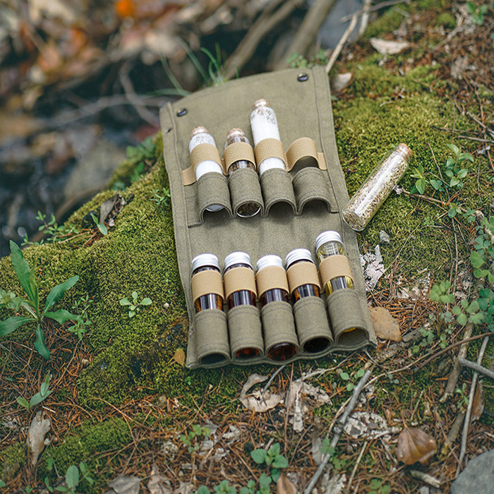 9 Outdoor Camping Grill Gewürzflaschen Aufbewahrungstasche