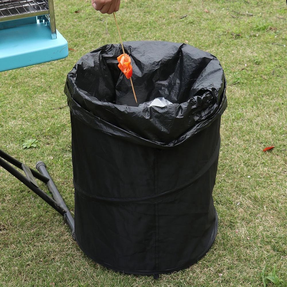 Tragbarer Mülleimer mit 63 l Fassungsvermögen für Outdoor-Wanderungen, Camping und Grillen