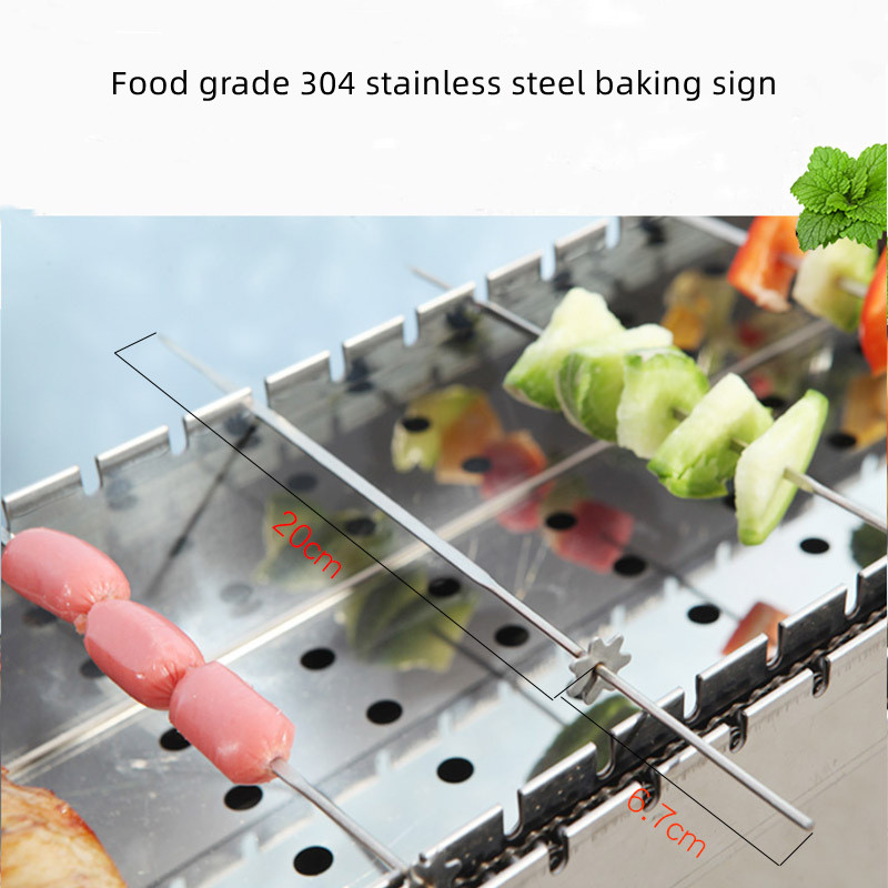Holzkohlegrill aus Edelstahl mit 360°-Drehung