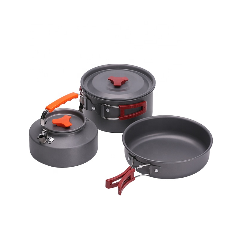 12-teiliges Camping-Kochgeschirr-Set – Topf- und Pfannenset für die Outdoor-Küche