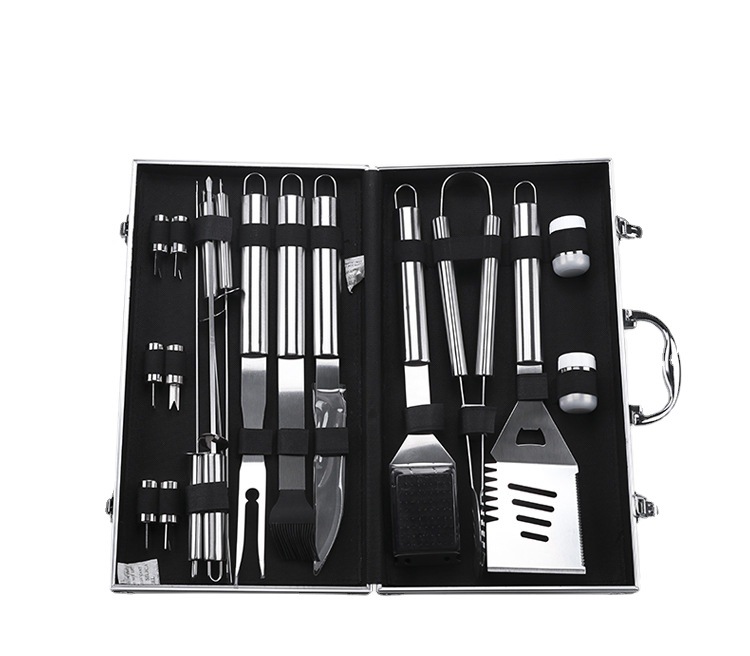 26-teiliges BBQ-Grillbesteck-Set aus Edelstahl
