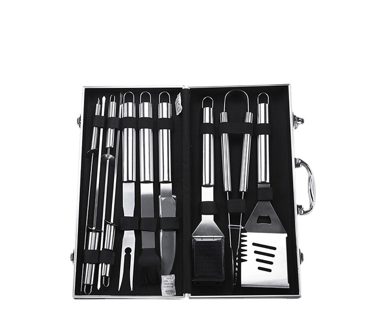 26-teiliges BBQ-Grillbesteck-Set aus Edelstahl