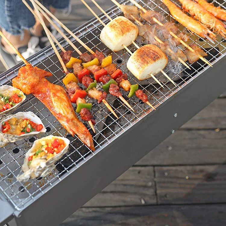 Holzkohlegrill für Camping-Picknick, Gartenparty, Hinterhofterrasse