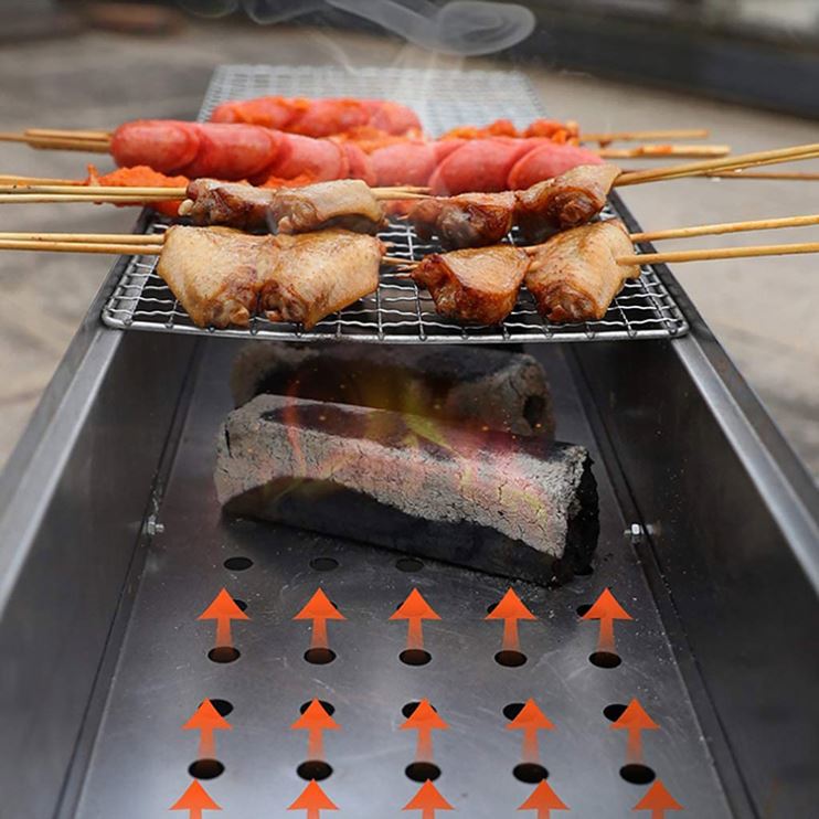 Holzkohlegrill für Camping-Picknick, Gartenparty, Hinterhofterrasse
