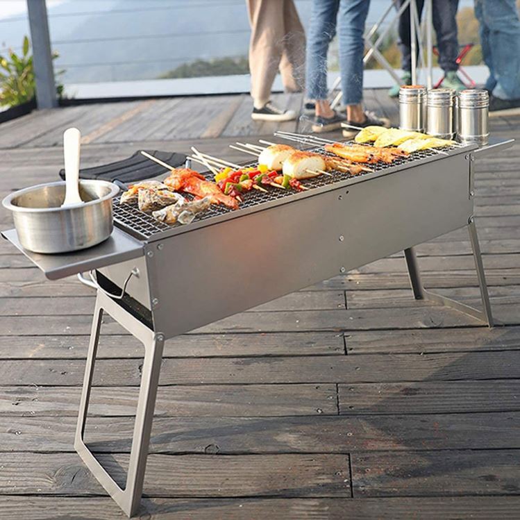 Holzkohlegrill für Camping-Picknick, Gartenparty, Hinterhofterrasse