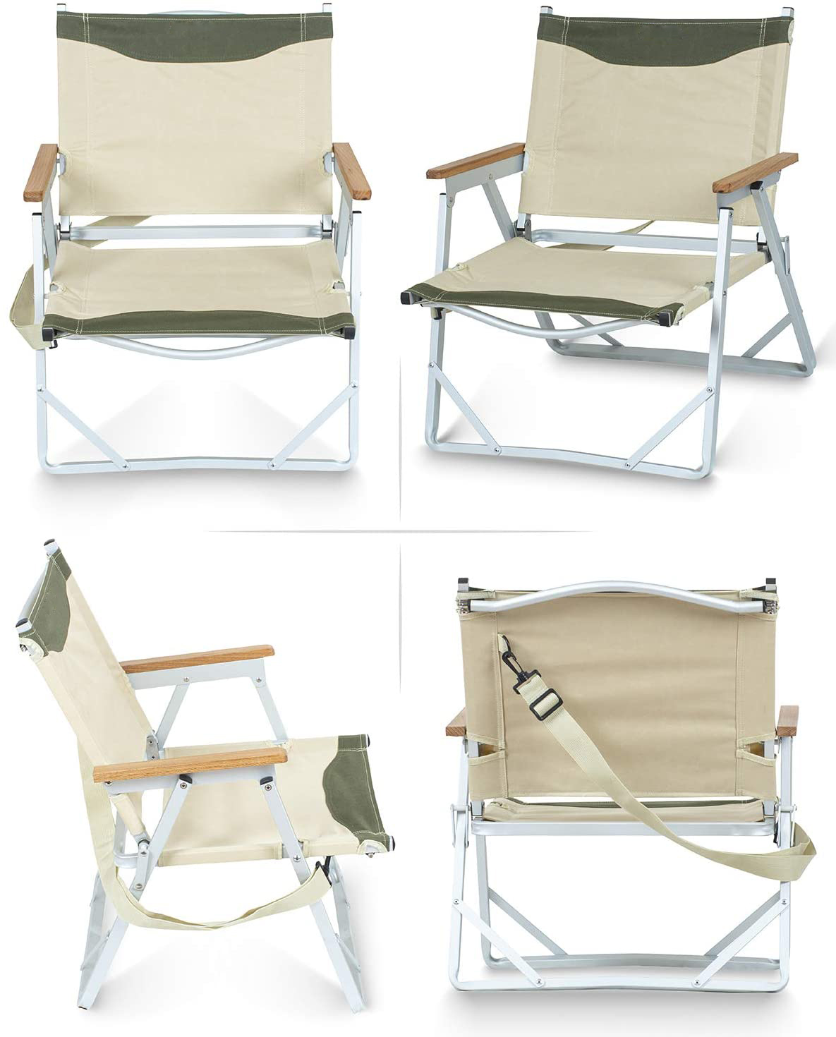 Ultraleichter Camping-Klappstuhl aus Aluminium für den Strand, Angeln, Garten mit Schultergurt