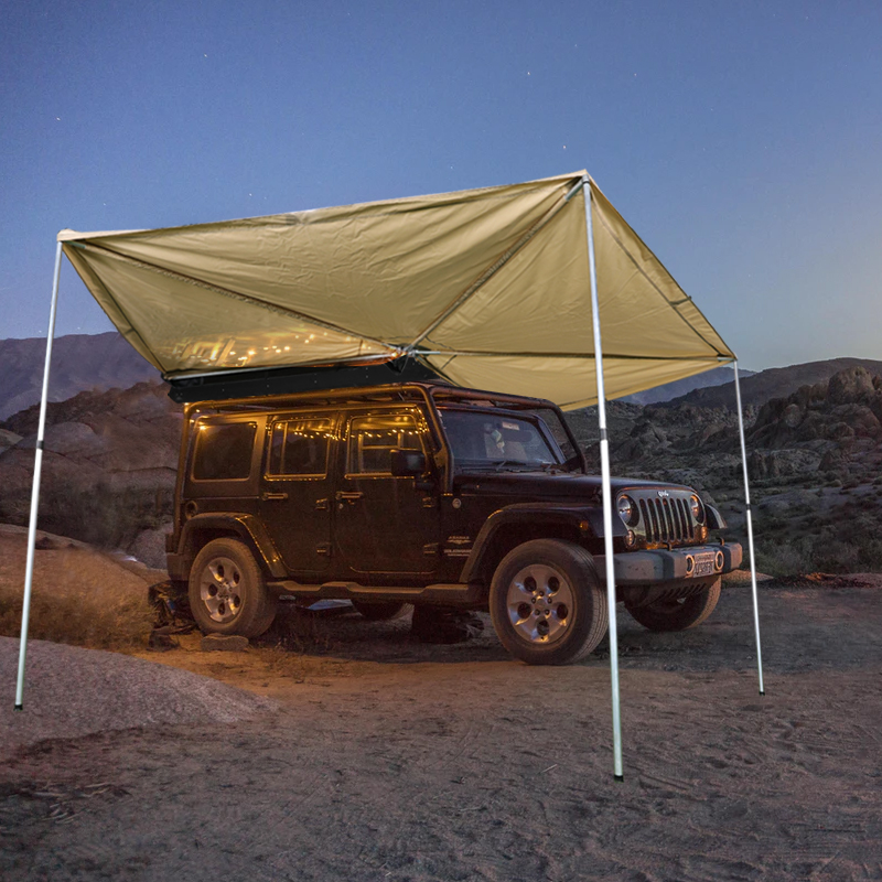 Outdoor-Seitenzelt für Autodächer und fächerförmiger Sonnenschutz für Camping